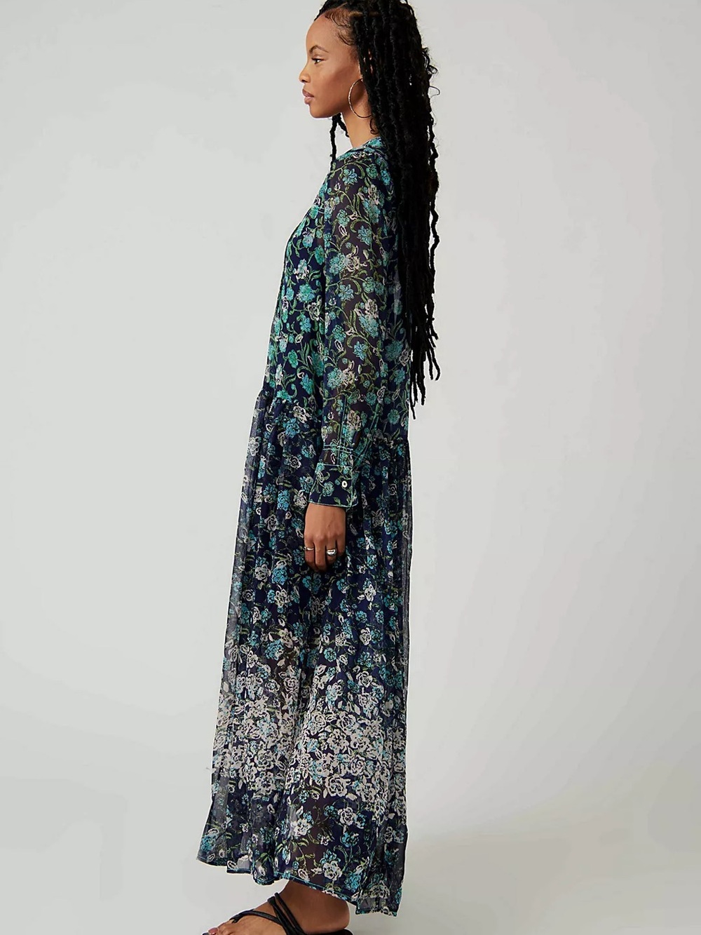 Free People See Through It Floral Maxi Dress - Picture 5 of 13